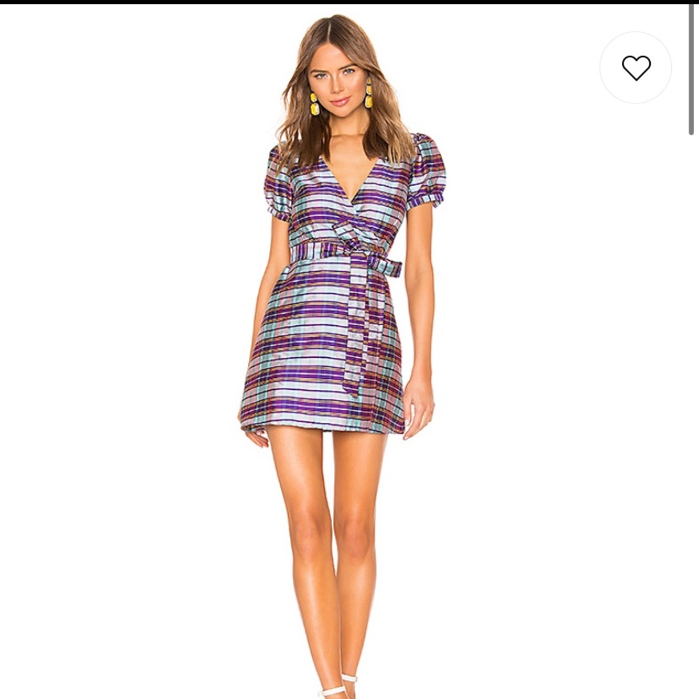 LPA plaid silk dress